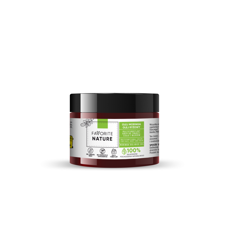 FAVORITE NATURE Multifunkcyjny krem do twarzy i ciała Olej Moringa - Olej ryżowy - 50ml